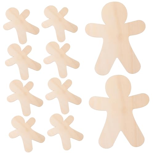HEALSOPTHY 10 Stück Teiliges Holz Lebkuchenmann Anhänger Unbehandelt DIY Weihnachtsbaum Deko Holzstücke Blanko zum Bemalen und Gestalten Kreative Bastelchips für Weihnachtsdeko Tisch und HEALSOPTHY 10 Stück Teiliges Holz Lebkuchenmann Anhänger Unbehandelt DIY Weihnachtsbaum Deko Holzstücke Blanko zum Bemalen und Gestalten Kreative Bastelchips für Weihnachtsdeko Tisch und von HEALSOPTHY