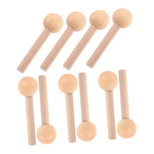 HEALSOPTHY 10 Stück Teiliges Holz Pegboard Stäbe Buchenholz Glatte Oberfläche Vielseitig für Diy Projekte Lochplatten und Trennwände Naturbelassen Durchmesser von HEALSOPTHY