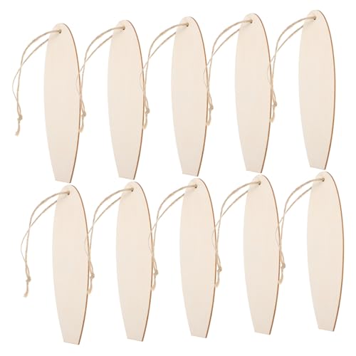HEALSOPTHY 10 Stück Teiliges Holz Surfboard Ausschnitte für DIY Bastelarbeiten Kinderfreundlich Langlebig und Sicher Naturfarben Holzplatten zum Bemalen und Wanddekoration für Sommer Themen von HEALSOPTHY