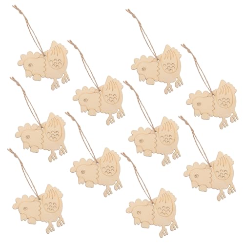 HEALSOPTHY 10 Stück Teiliges Holz hühneranhänger mit Löchern und Seilen Robuste Holztier dekorationen für DIY basteln Kreativspielzeug für Party Feiertagsdekorationen HEALSOPTHY 10 Stück Teiliges Holz hühneranhänger mit Löchern und Seilen Robuste Holztier dekorationen für DIY basteln Kreativspielzeug für Party Feiertagsdekorationen von HEALSOPTHY