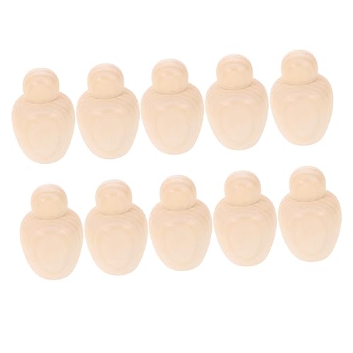HEALSOPTHY 10 Stück Teiliges Holzfiguren Bastelset zum Bemalen Unvollendete Holzpuppen DIY Kreativset Naturfarbene Holzfiguren mit Glatten Kanten für Mädchen und Jungen Langlebiges von HEALSOPTHY