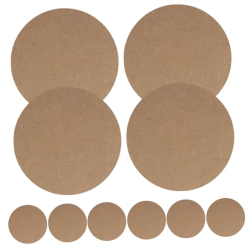 HEALSOPTHY 10 Stück Teiliges Holzplatten Rund Vielseitige Blank Boards für und Tonhandwerk DIY Bastelunterlage aus Holz für Kreative und Modellierarbeiten für Künstler und Bastler von HEALSOPTHY