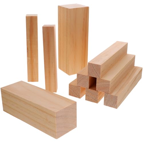 HEALSOPTHY 10 Stück Teiliges Holzschnitzset mit Glatten Ungefärbten Holzblöcken zum Schnitzen für Anfänger und DIY holzkunsthandwerk Kompakt und Sicher für Vielfältige Kreative Projekte HEALSOPTHY 10 Stück Teiliges Holzschnitzset mit Glatten Ungefärbten Holzblöcken zum Schnitzen für Anfänger und DIY holzkunsthandwerk Kompakt und Sicher für Vielfältige Kreative Projekte von HEALSOPTHY