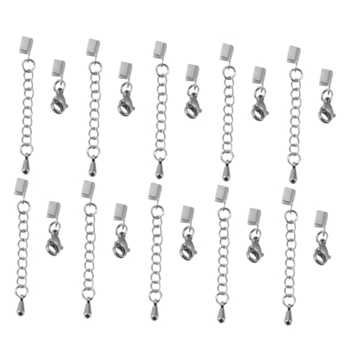 HEALSOPTHY 10 Stück Teiliges Karabinerverschlüsse für Lederkordeln Robuste Lobster Clasps Schmuckverbinder für Armbänder und Halsketten für DIY Lederband Schmuckherstellung HEALSOPTHY 10 Stück Teiliges Karabinerverschlüsse für Lederkordeln Robuste Lobster Clasps Schmuckverbinder für Armbänder und Halsketten für DIY Lederband Schmuckherstellung von HEALSOPTHY
