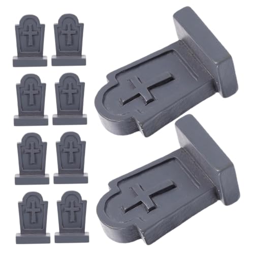 HEALSOPTHY 10 Stück Teiliges Miniatur Resin Halloween Grabstein Deko Handgeschnitzte Friedhofsornamente für Puppenhaus Kompakt und Detailreich für Halloween Party Tisch und Schrankdeko HEALSOPTHY 10 Stück Teiliges Miniatur Resin Halloween Grabstein Deko Handgeschnitzte Friedhofsornamente für Puppenhaus Kompakt und Detailreich für Halloween Party Tisch und Schrankdeko von HEALSOPTHY