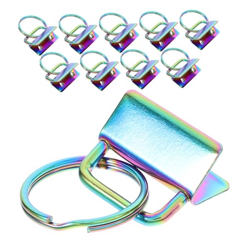 HEALSOPTHY 10 Stück Teiliges Schlüsselanhänger Clips Bunte DIY Schlüsselband Fob Hardware für Taschenzubehör und Bastelprojekte Einfach zu Befestigen Vielseitig Einsetzbar Stilvoll und von HEALSOPTHY