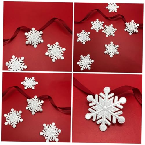 HEALSOPTHY 10 Stück Teiliges Schneeflocken Bügelbild aus Kunstseidenem Material Hautfreundlich und Langlebig zum Dekorieren und Reparieren von Kleidung Taschen und DIY Bastelprojekten von HEALSOPTHY