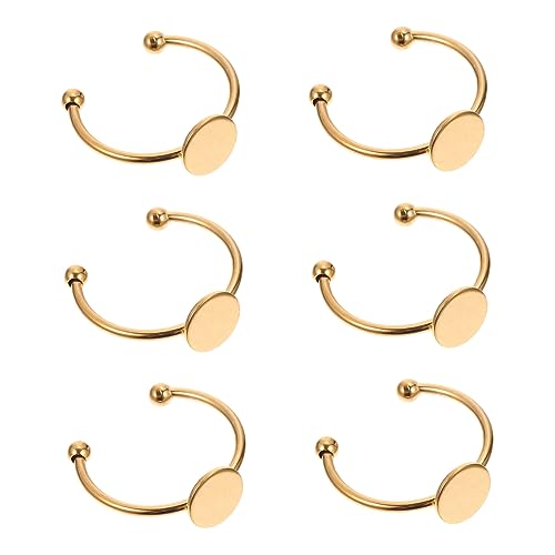 HEALSOPTHY 10 Stück Teiliges Set Verstellbare Ringbasis DIY Fingerringe Rohlinge Schmuckherstellung Zubehör für Kreative Designs für Bastelprojekte und Personalisierte von HEALSOPTHY