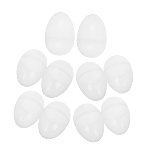HEALSOPTHY 10 Stück Teiliges Transparente Füllbare Kunststoff Ostereier zum Basteln und Bemalen Aufklappbar Leere Eier für DIY Projekte Deko und Partygeschenke von HEALSOPTHY