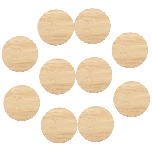 HEALSOPTHY 10 Stück Teiliges Unvollendete Runde Bambus scheiben Glatte Oberfläche DIY Malerei und Basteln Vielseitig für Kreative Handwerksprojekte und Dekorative Anhänger von HEALSOPTHY