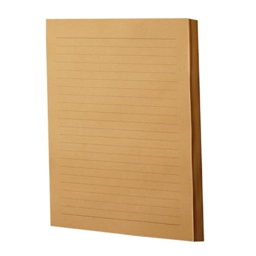HEALSOPTHY 100 Blatt Retro Briefpapier Kraftpapier Linierte Schreibblätter Langlebig Glattes Schreiben Vielseitig für Notizen Briefe Zeichnen Bürobedarf von HEALSOPTHY