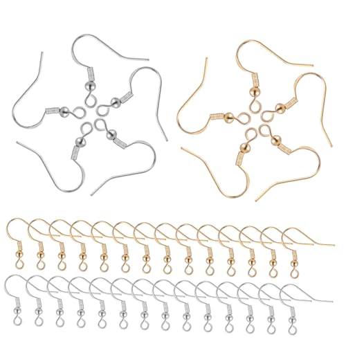 HEALSOPTHY 100 Paare Ohrringhaken Silber Gold mit Transparente Ohrstopper für Schmuckherstellung DIY Ohrhaken zum Selbermachen Leicht Poliert Zubehör für Einzigartige Baumelnde Ohrringe HEALSOPTHY 100 Paare Ohrringhaken Silber Gold mit Transparente Ohrstopper für Schmuckherstellung DIY Ohrhaken zum Selbermachen Leicht Poliert Zubehör für Einzigartige Baumelnde Ohrringe von HEALSOPTHY