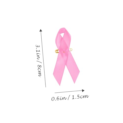 HEALSOPTHY 100 Stück Brustkrebs bewusstseins bänder Ribbon Pins Tragbare Zarte Fundraising schleifenbroschen Leicht Abnehmbar als Geschenk für Frauen und Krebspatienten von HEALSOPTHY
