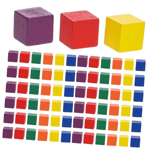 HEALSOPTHY 100 Stück Bunte Holz Würfel DIY Bastelwürfel Quadratisch Glatte Oberfläche Kinderfreundlich für Dekoration und Handwerksprojekte Erwachsene HEALSOPTHY 100 Stück Bunte Holz Würfel DIY Bastelwürfel Quadratisch Glatte Oberfläche Kinderfreundlich für Dekoration und Handwerksprojekte Erwachsene von HEALSOPTHY
