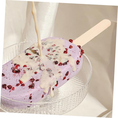 HEALSOPTHY 100 Stück Bunte Holzstäbchen Glatte Oberfläche Bpa frei Sichere DIY Bastelstäbchen für Eiscreme Herstellung und Kreative Kinderhandarbeiten von HEALSOPTHY