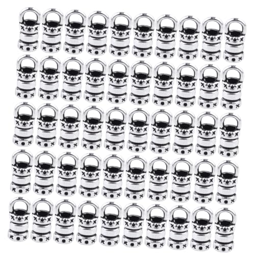 HEALSOPTHY 100 Stück DIY Armbandverschluss aus Legierung Verbindungsklammer für Lederband Silberfarbener Schmuckverschluss Geeignet für Halsketten und Armbänder Langlebig und Vielseitig zum von HEALSOPTHY