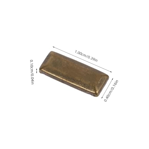 HEALSOPTHY 100 Stück Eckige Kupfer Nieten Punk Style Rivets für DIY Kleidung Schuhe Taschen Jacken Dekoration Vintage Metallstuds Flach zum Aufkleben von HEALSOPTHY