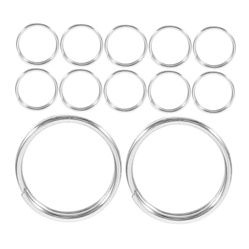 HEALSOPTHY 100 Stück Edelstahl Schlüsselringe Split Key Chain Ringe für Basteln DIY Schmuckherstellung Rostfrei Langlebig von HEALSOPTHY