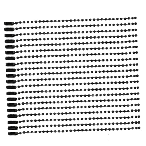 HEALSOPTHY 100 Stück Eisen Kugelkette Schwarze Perlenkette für DIY Schmuck Schlüsselanhänger Vielseitige Verbindungskette Glatte Oberfläche ohne Kratzer Zufällige Farbe Zufällige Farbe von HEALSOPTHY