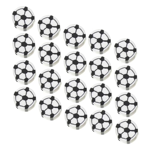 HEALSOPTHY 100 Stück Fußballperlen Polymer DIY Schmuckperlen für Armbänder und Kleine Abstandshalter für Kreative Bastelprojekte für Schmuckherstellung und Dekoration von HEALSOPTHY