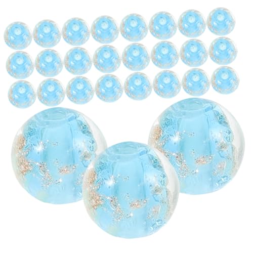 HEALSOPTHY 100 Stück Glasperlen Nachtleuchtend Spacer Perlen für Schmuckherstellung DIY Armband Bastelperlen Lochperlen zum Auffädeln für Kreative Designs von HEALSOPTHY