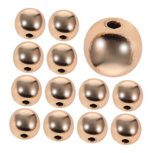HEALSOPTHY 100 Stück Goldene Runde Abstandshalter Perlen Glatte Metalllose Perlen für DIY Armband Halskette Schmuckherstellung Zubehör Bastelbedarf von HEALSOPTHY
