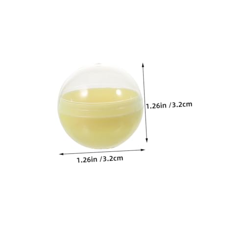 HEALSOPTHY 100 Stück Halbtransparente Macaronfarbene Kunststoffkugeln Befüllbare Gumball Machine Kapseln DIY Bastelbehälter Vielseitig für Dekoration von HEALSOPTHY