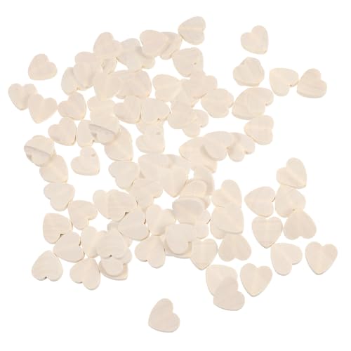 HEALSOPTHY 100 Stück Holzperlen Herzform Natürliche DIY Spacer Perlen für Schmuckherstellung Handgefertigte Lose Herzperlen für Bastelarbeiten und Ketten Langlebige Romantische Holzherzen von HEALSOPTHY