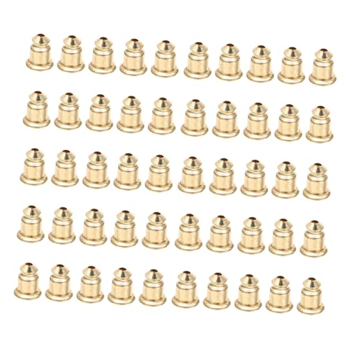 HEALSOPTHY 100 Stück Kupfer Ohrring Verschlüsse Earring Backs DIY Schmuckzubehör Leicht und Sicher für Ohrstecker Ohrringstopper Geeignet für Schmuckherstellung und Alltag von HEALSOPTHY