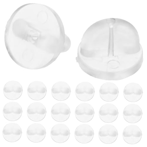 HEALSOPTHY 100 Stück Locking Pin Backs für Anstecker Transparente Butterfly Verschlüsse Sichere Befestigung für Emaille Pins Sicherheitsverschluss für DIY Schmuck und Abzeichen von HEALSOPTHY