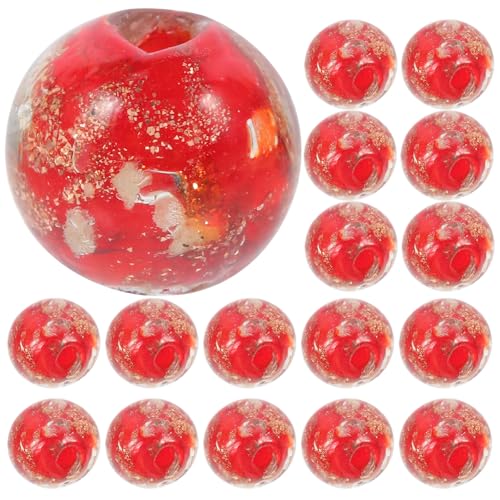 HEALSOPTHY 100 Stück Luminous Glasperlen für Schmuck Runde Perlen Große Lochperlen für Armbänder und Diy Bastelprojekte Geschenkideen von HEALSOPTHY