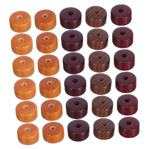 HEALSOPTHY 100 Stück Natürliche Sandelholz Holzperlen Große Loch Abstandshalter Perlen Handpoliert für Schmuckherstellung DIY Armbänder Halsketten Zubehör von HEALSOPTHY