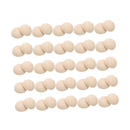 HEALSOPTHY 100 Stück Naturbelassene Holz Halbkugeln Halbkreis Holzperlen Unbehandelt DIY Schmuck Basteln Zubehör Naturmaterialien Holzdeko HEALSOPTHY 100 Stück Naturbelassene Holz Halbkugeln Halbkreis Holzperlen Unbehandelt DIY Schmuck Basteln Zubehör Naturmaterialien Holzdeko von HEALSOPTHY