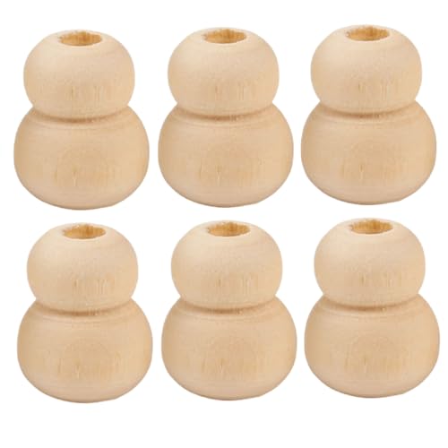 HEALSOPTHY 100 Stück Perlenmaterial Aus Holz Natürliche Perlen Lose Runden Schmuck Perlenzubehör Farbig Ornament Perlen Zum Basteln Reiz Unvollendet Natürlich Für Herstellung Party von HEALSOPTHY