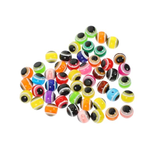 HEALSOPTHY 100 Stück Runde Kunststoff Augen Perlen für Diy Schmuck Armbänder für Bastelprojekte und Schmuckherstellung von HEALSOPTHY