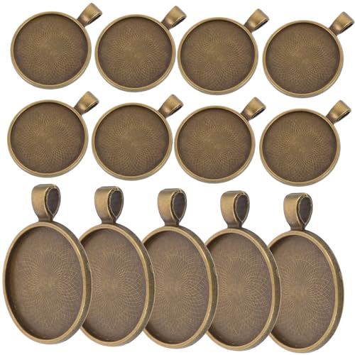 HEALSOPTHY 100 Stück Runde Lünette Anhänger Rohlinge aus Legierung Langlebige DIY Schmuckzubehör für Halsketten Modische Basis für Individuelle Schmuckherstellung HEALSOPTHY 100 Stück Runde Lünette Anhänger Rohlinge aus Legierung Langlebige DIY Schmuckzubehör für Halsketten Modische Basis für Individuelle Schmuckherstellung von HEALSOPTHY