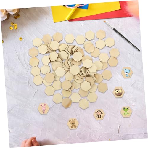 HEALSOPTHY 100 Stück Sechseckige Holzscheiben DIY Holzklötzchen Bastelplatten Unbehandelt Nachhaltige Holzstücke für Handwerk Malerei Gravur Dekoration HEALSOPTHY 100 Stück Sechseckige Holzscheiben DIY Holzklötzchen Bastelplatten Unbehandelt Nachhaltige Holzstücke für Handwerk Malerei Gravur Dekoration von HEALSOPTHY