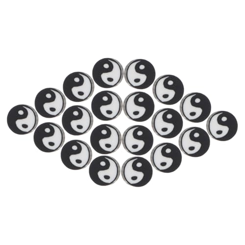 HEALSOPTHY 100 Stück Tai Chi DIY Schmuckperlen Weiche Polymer Clay Spacer Perlen für Armbänder Halsketten Bastelprojekte Bunte Bastelperlen zum Auffädeln für Personalisierte von HEALSOPTHY