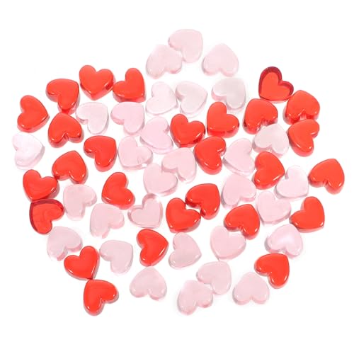 HEALSOPTHY 100 Stück Teiliges Herzförmiges Vase Füller Rot Dekorative Tischkonfetti für Valentinstag Vielseitige Deko Steine für Blumenvasen Feiern und Fotorequisiten von HEALSOPTHY