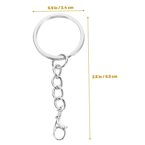 HEALSOPTHY 100 Stück Teiliges Key Chain Hooks aus Robustem Metall Schwerer Keychain Clasp mit Flachem Lobster Verschluss Langlebiger Schlüsselanhänger Clip zur Sicheren Befestigung von von HEALSOPTHY