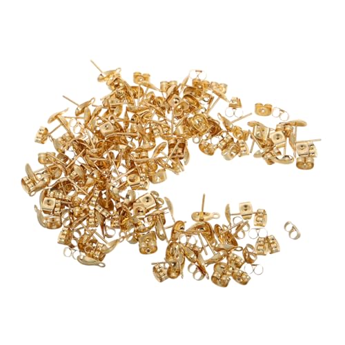 HEALSOPTHY 100 Stück Teiliges Ohrstecker aus Edelstahl Wasserfallförmige Ohrhänger Leicht und Langlebig für Schmuckherstellung und DIY Goldfarben Korrosionsbeständig Modisch Vielseitig von HEALSOPTHY