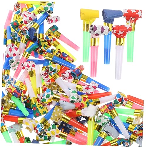 HEALSOPTHY 100 Stück Teiliges Party Blowout Bunte Party Tröten und Noisemaker für Geburtstag Familienfeier Weihnachten Lustige Cheer Accessoires für Erwachsene Einfach zu Bedienen Festliche HEALSOPTHY 100 Stück Teiliges Party Blowout Bunte Party Tröten und Noisemaker für Geburtstag Familienfeier Weihnachten Lustige Cheer Accessoires für Erwachsene Einfach zu Bedienen Festliche von HEALSOPTHY