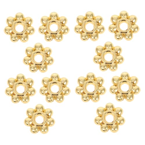 HEALSOPTHY 100 Stück Teiliges Vergoldetes Schneeflocken Spacer Perlen für DIY Schmuckherstellung Armbänder Halsketten Ohrringe Verstellbar Vielseitig Schmuckzubehör von HEALSOPTHY