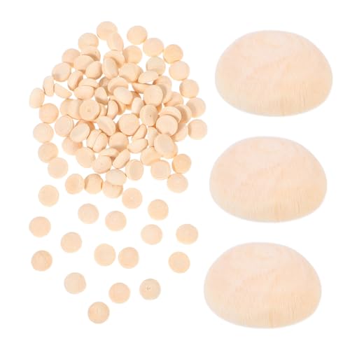 HEALSOPTHY 100 Stück Unbehandelte Halbrunde Holzperlen Natürliche DIY Bastelperlen Robuste Holzkugeln für Handgemachte Schmuck und Dekorationsprojekte HEALSOPTHY 100 Stück Unbehandelte Halbrunde Holzperlen Natürliche DIY Bastelperlen Robuste Holzkugeln für Handgemachte Schmuck und Dekorationsprojekte von HEALSOPTHY