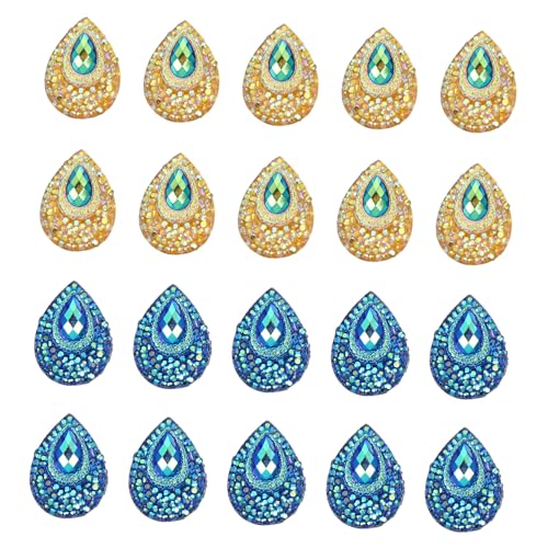HEALSOPTHY 100 Stück Wassertröpfchenförmige Flache Resin Strasssteine in Gelb und Blau Langlebig zum Aufnähen und Verzieren von Hochzeitskleidern Taschen Schuhen und DIY Bekleidung HEALSOPTHY 100 Stück Wassertröpfchenförmige Flache Resin Strasssteine in Gelb und Blau Langlebig zum Aufnähen und Verzieren von Hochzeitskleidern Taschen Schuhen und DIY Bekleidung von HEALSOPTHY