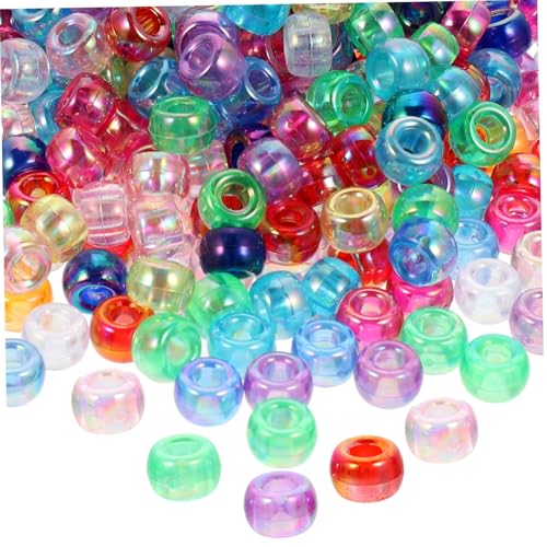 HEALSOPTHY 1000 Stück Acryl Perlen Große Runde Spacer Beads für DIY Schmuckherstellung Armband Halskette Bunte Bastelperlen für Kreative Handarbeiten von HEALSOPTHY