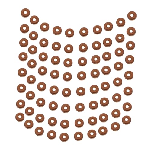 HEALSOPTHY 1000 Stück Flache Kaffeebraune Holzperlen mit Kleinem Natürliche Bastelperlen für Schmuckherstellung DIY Armband und Halskettenperlen Langlebige Glatte Oberfläche Vielseitig von HEALSOPTHY
