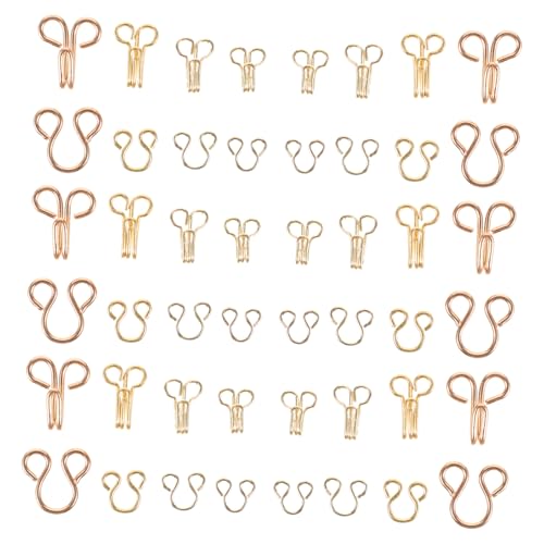HEALSOPTHY 100Paare Metall Kragenhaken DIY Nähzubehör für Unterwäsche Kleidung und Accessoires Stabile Versteckte Schnallen für Bastelprojekte und Reparaturen von HEALSOPTHY