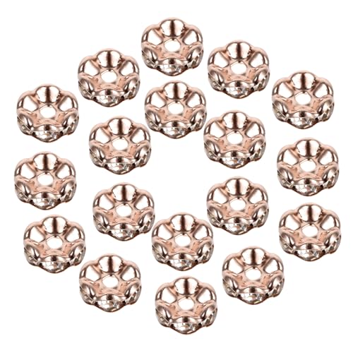HEALSOPTHY 100Stücke Abstandshalterperlen Design Roségold für DIY Schmuckherstellung Langlebige und Legierungsperlen für Armbänder Ohrringe und von HEALSOPTHY