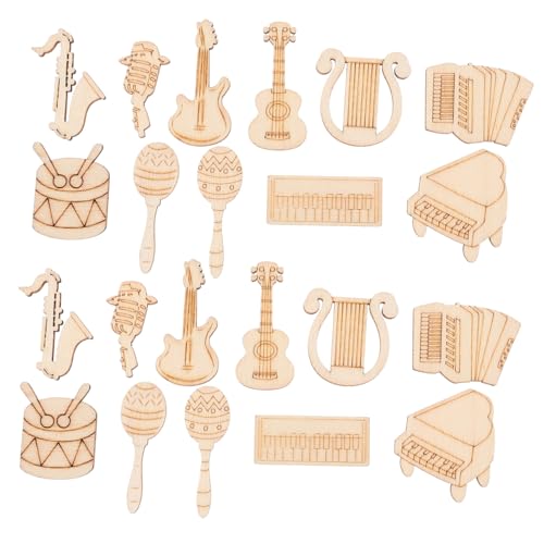 HEALSOPTHY 100Stücke Holzscheiben Musikinstrumentenform Unbehandelte DIY Bastelausschnitte Holz Verzierungen für Musikinstrumente für Dekorationen und Bastelprojekte HEALSOPTHY 100Stücke Holzscheiben Musikinstrumentenform Unbehandelte DIY Bastelausschnitte Holz Verzierungen für Musikinstrumente für Dekorationen und Bastelprojekte von HEALSOPTHY